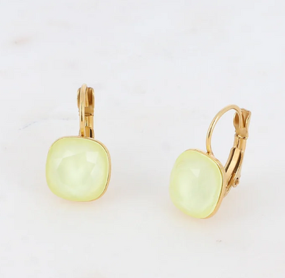 Précommande Boucles d'oreilles avec  cristal de Swarovski carré BEA