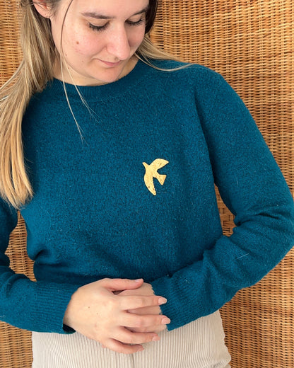 Pins broche Oiseau en acier inoxydable