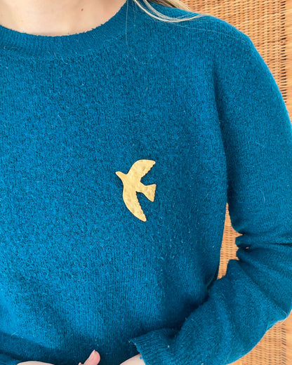 Pins broche Oiseau en acier inoxydable