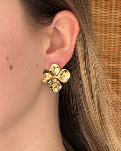 Puces d'oreilles Fleurs élégantes en acier DEBORAH
