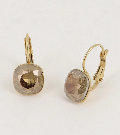 Précommande Boucles d'oreilles avec  cristal de Swarovski carré BEA
