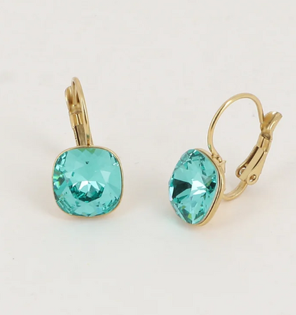 Précommande Boucles d'oreilles avec  cristal de Swarovski carré BEA