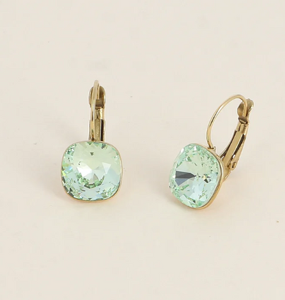 Précommande Boucles d'oreilles avec  cristal de Swarovski carré BEA