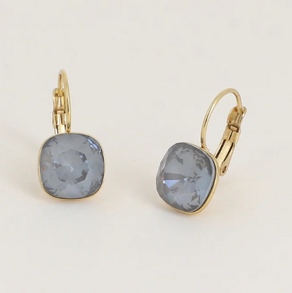 Précommande Boucles d'oreilles avec  cristal de Swarovski carré BEA