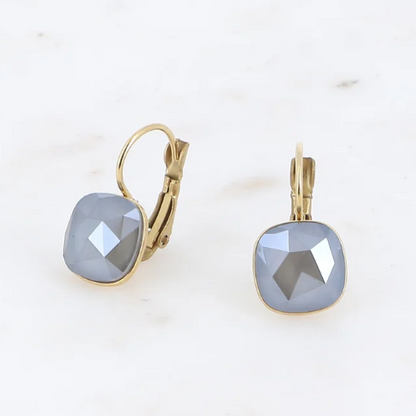 Précommande Boucles d'oreilles avec  cristal de Swarovski carré BEA