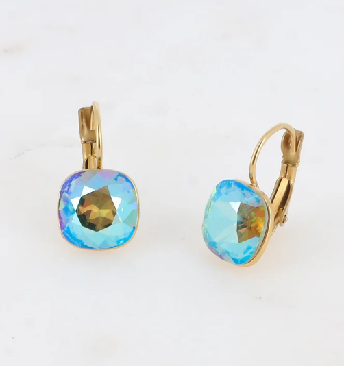 Précommande Boucles d'oreilles avec  cristal de Swarovski carré BEA