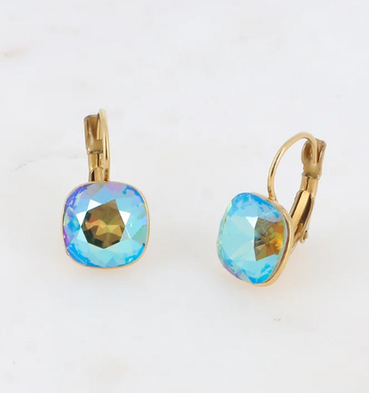 Précommande Boucles d'oreilles avec  cristal de Swarovski carré BEA