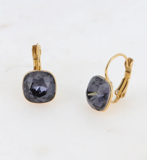 Précommande Boucles d'oreilles avec  cristal de Swarovski carré BEA