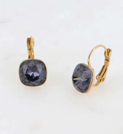 Précommande Boucles d'oreilles avec  cristal de Swarovski carré BEA
