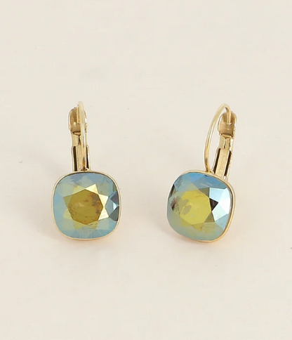 Précommande Boucles d'oreilles avec  cristal de Swarovski carré BEA