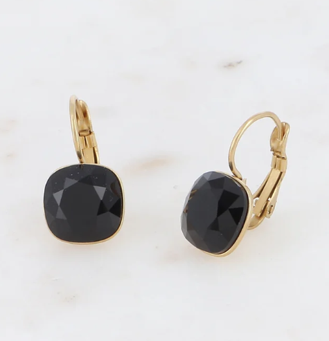 Précommande Boucles d'oreilles avec  cristal de Swarovski carré BEA