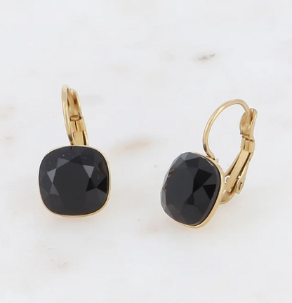 Précommande Boucles d'oreilles avec  cristal de Swarovski carré BEA