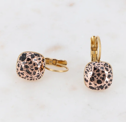 Précommande Boucles d'oreilles avec  cristal de Swarovski carré BEA