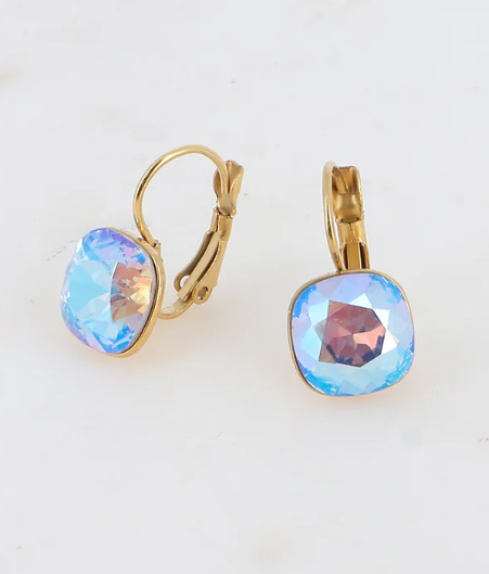 Précommande Boucles d'oreilles avec  cristal de Swarovski carré BEA