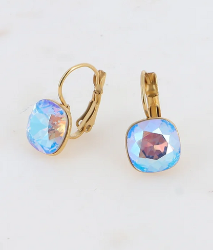 Précommande Boucles d'oreilles avec  cristal de Swarovski carré BEA