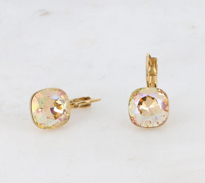 Précommande Boucles d'oreilles avec  cristal de Swarovski carré BEA