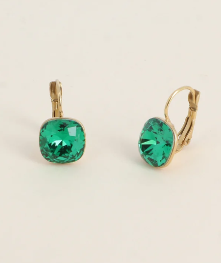 Précommande Boucles d'oreilles avec  cristal de Swarovski carré BEA