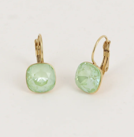 Précommande Boucles d'oreilles avec  cristal de Swarovski carré BEA
