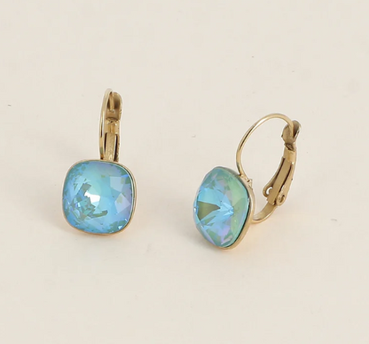 Précommande Boucles d'oreilles avec  cristal de Swarovski carré BEA