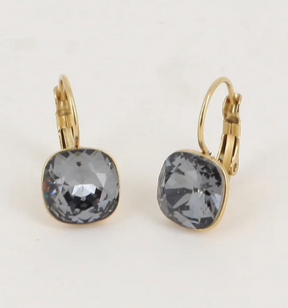 Précommande Boucles d'oreilles avec  cristal de Swarovski carré BEA