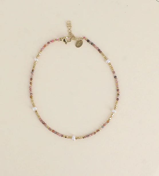 Bracelet de cheville pierres naturelles BALI