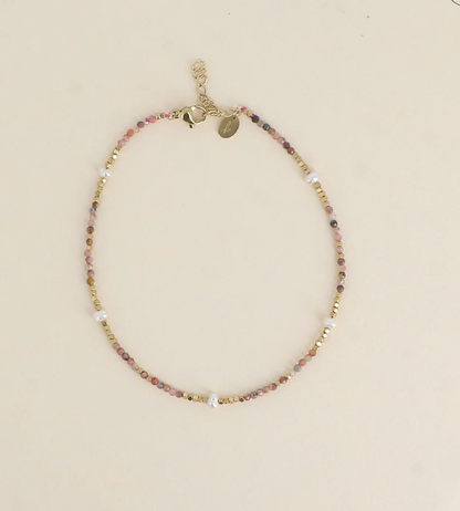 Bracelet de cheville pierres naturelles BALI