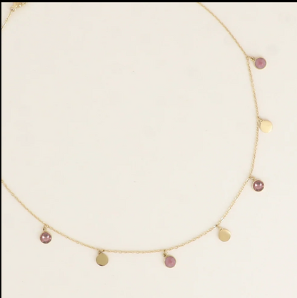 Précommande Collier pastilles et cristaux de Swarovski PERLIE