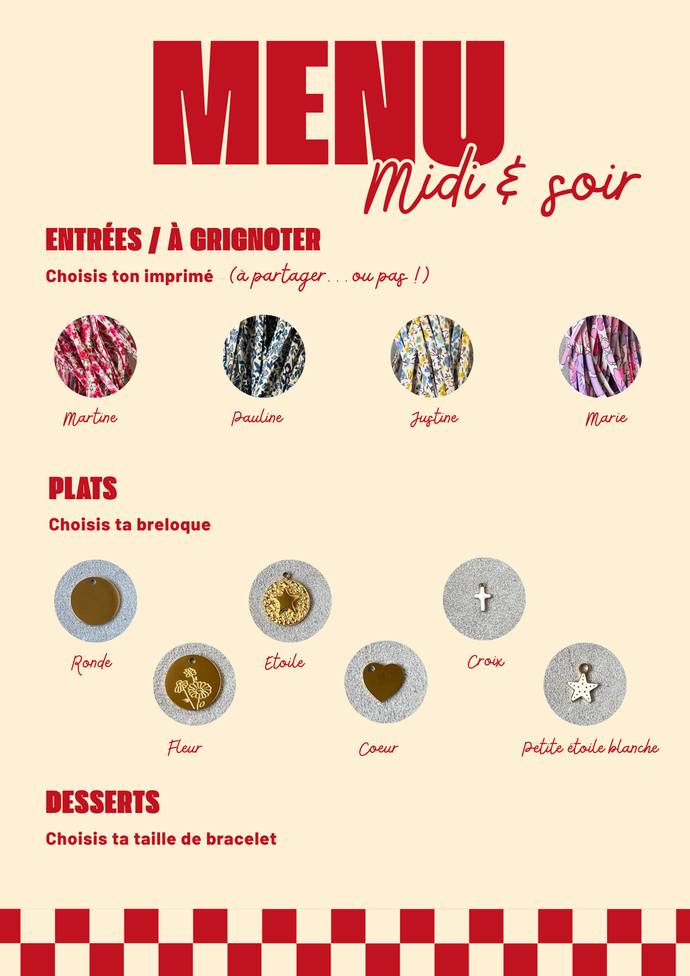 Bracelet liberty personnalisé tissu avec breloque