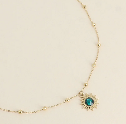 Précommande Collier soleil et cristal de Swarosvki SILOANE