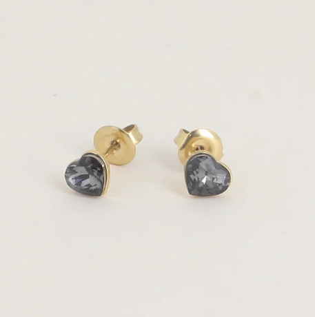 Précommande Puces coeur avec cristal de Swarovski COCO MINI