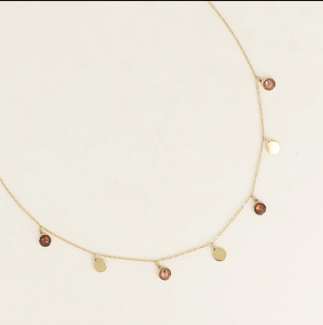 Précommande Collier pastilles et cristaux de Swarovski PERLIE