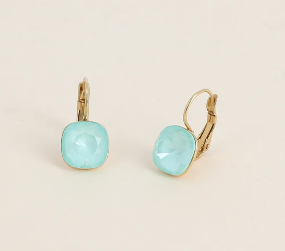 Précommande Boucles d'oreilles avec  cristal de Swarovski carré BEA