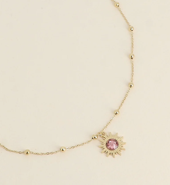 Précommande Collier soleil et cristal de Swarosvki SILOANE