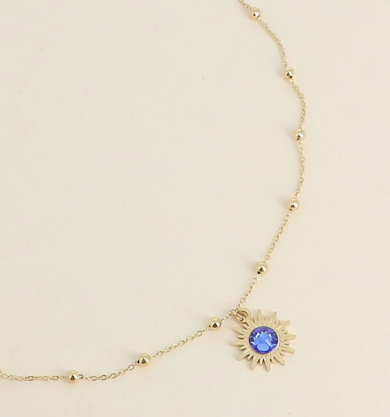 Précommande Collier soleil et cristal de Swarosvki SILOANE
