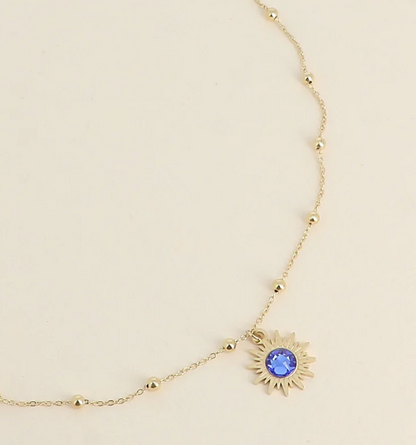 Précommande Collier soleil et cristal de Swarosvki SILOANE