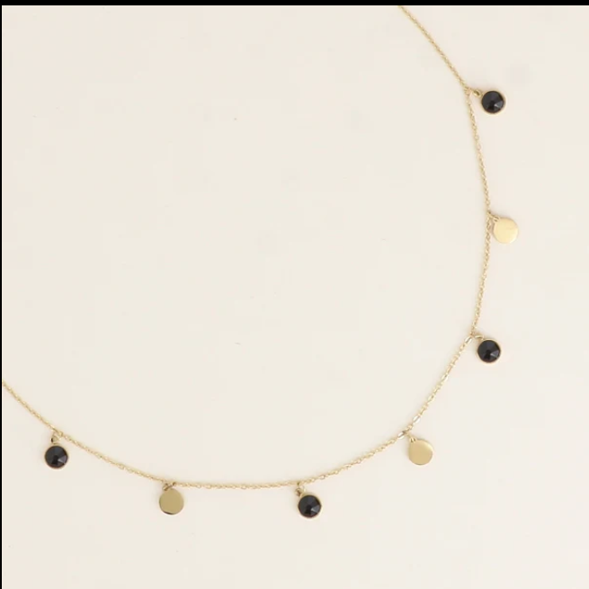 Précommande Collier pastilles et cristaux de Swarovski PERLIE