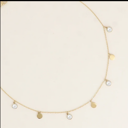 Précommande Collier pastilles et cristaux de Swarovski PERLIE