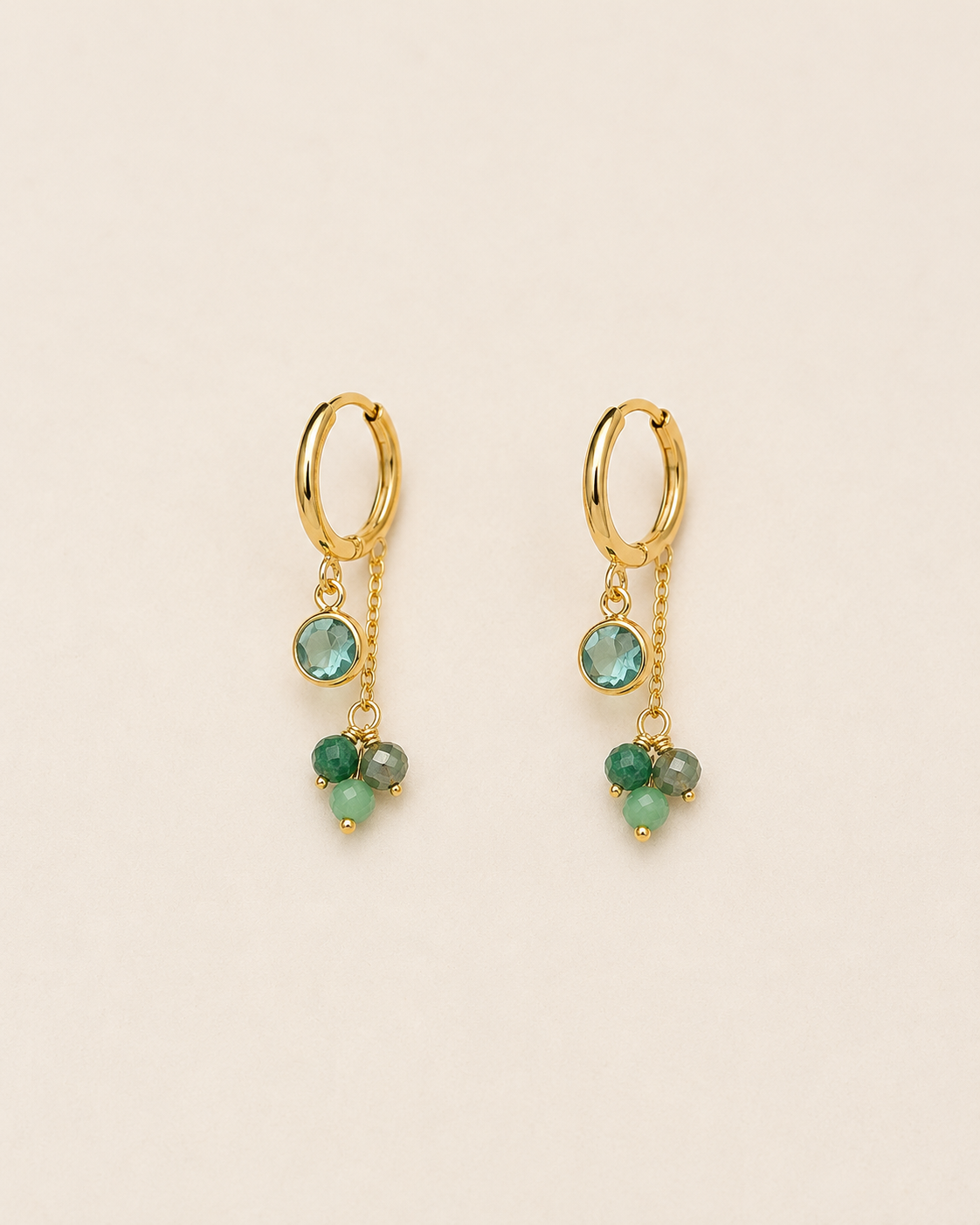 Créoles pierres naturelles et cristaux Swarovski® SOLY