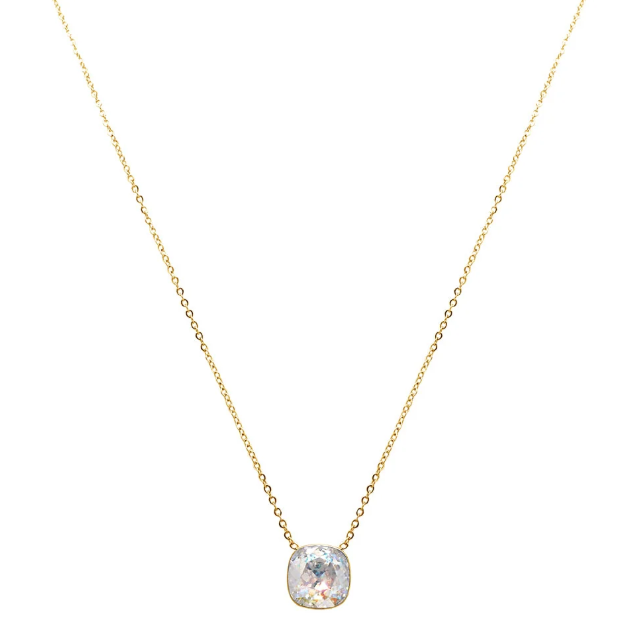 Précommande Collier avec pendentif carré en cristal de Swarovski BEA
