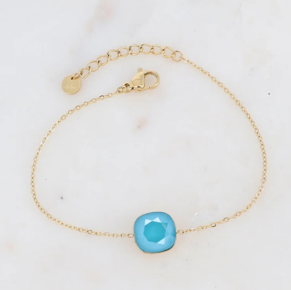Précommande Bracelet avec pendentif carré en cristal de Swarovski BEA