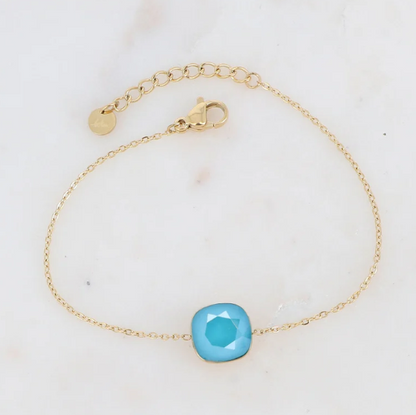Précommande Bracelet avec pendentif carré en cristal de Swarovski BEA