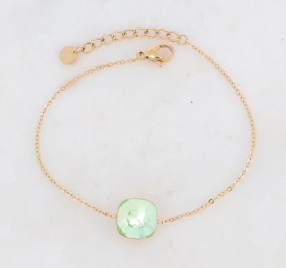 Précommande Bracelet avec pendentif carré en cristal de Swarovski BEA
