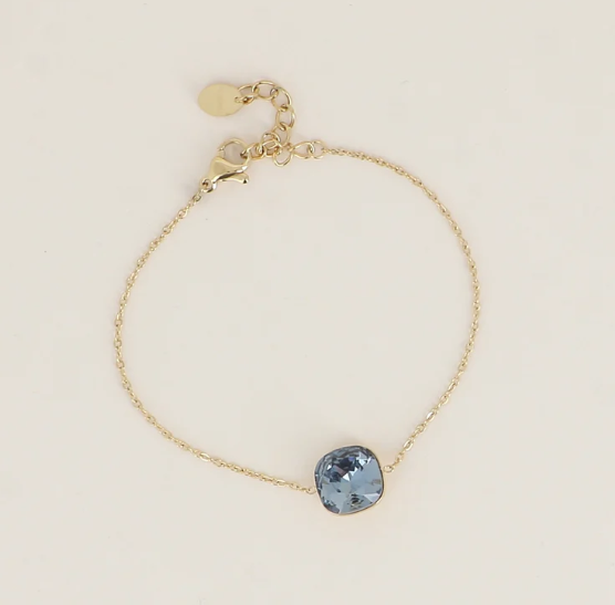Précommande Bracelet avec pendentif carré en cristal de Swarovski BEA