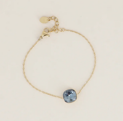 Précommande Bracelet avec pendentif carré en cristal de Swarovski BEA