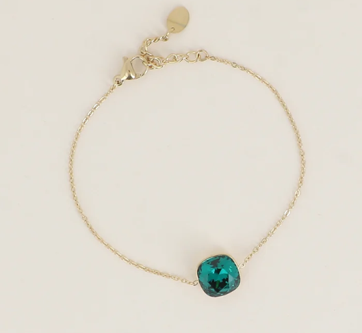 Précommande Bracelet avec pendentif carré en cristal de Swarovski BEA