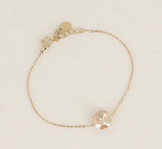 Précommande Bracelet avec pendentif carré en cristal de Swarovski BEA
