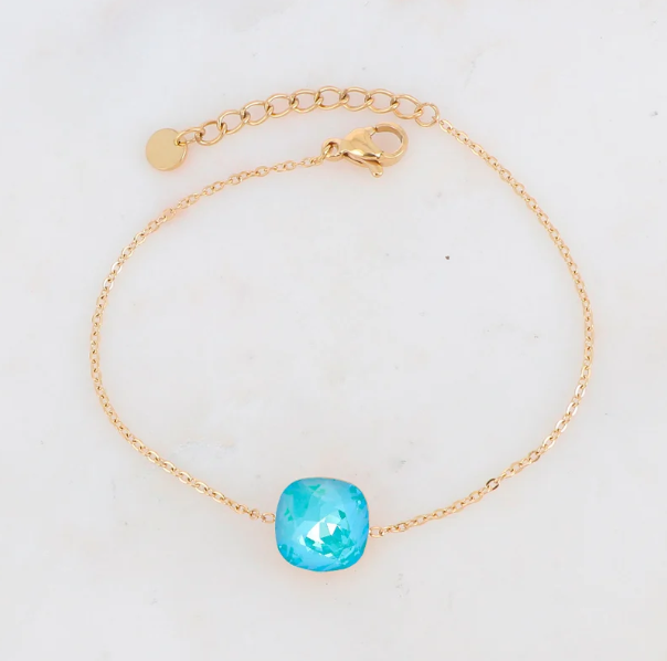 Précommande Bracelet avec pendentif carré en cristal de Swarovski BEA