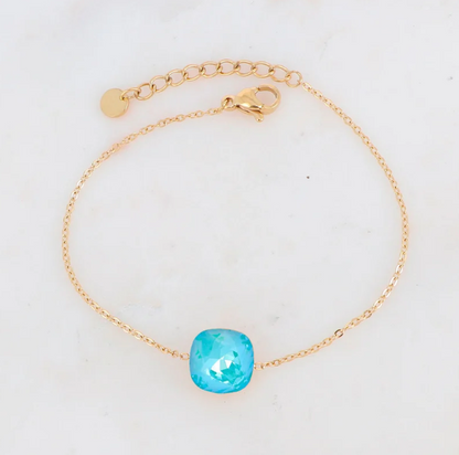 Précommande Bracelet avec pendentif carré en cristal de Swarovski BEA