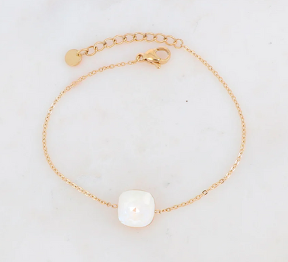 Précommande Bracelet avec pendentif carré en cristal de Swarovski BEA