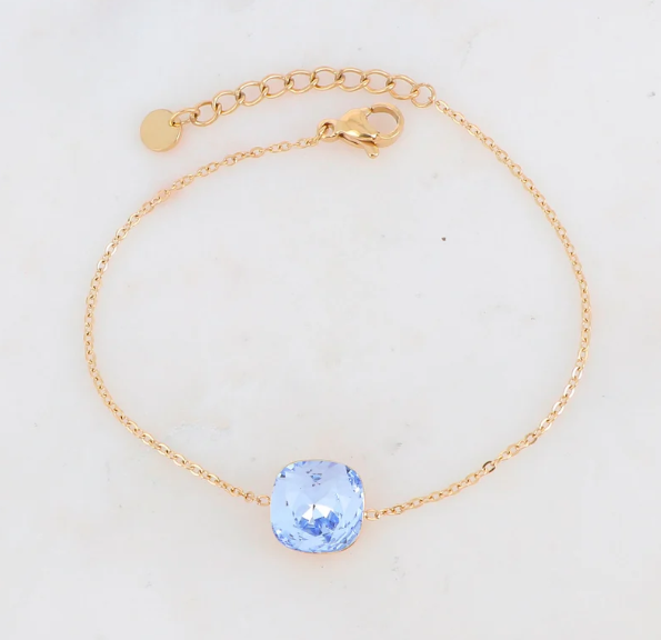 Précommande Bracelet avec pendentif carré en cristal de Swarovski BEA